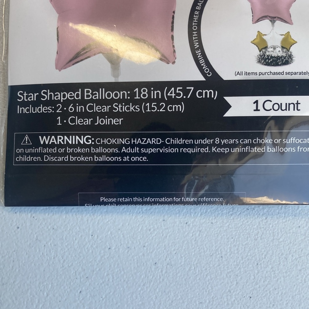 6 balloons helium free pink star balloon 18in each blow them up yourself party - Picture 7 of 9